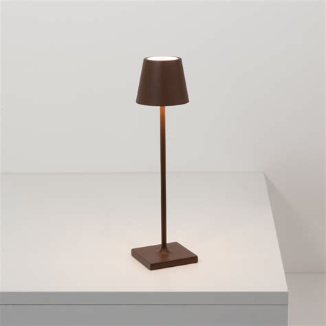 Zafferano Poldina Micro Lampe Batterie IP65 Corten Luminaire Fr