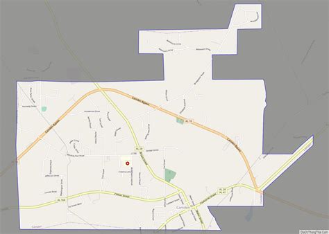 Map of Camden city, Alabama - Thong Thai Real