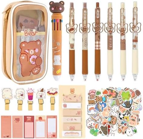 Amazon Geyoga Pcs Kawaii Stationery Set With Bear Theme Kawaii