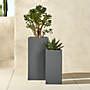 Blox Tall Galvanized Modern Indoor Outdoor Planters Cb Canada