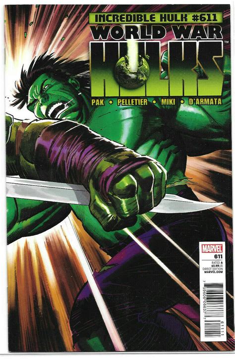 The Incredible Hulk 611 Marvel Comics 2010 NM Greg Pak World War Hulks