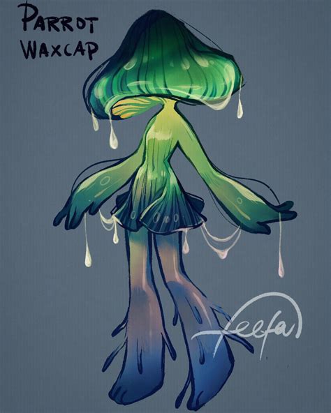 Swedish Japanese Artist Based In Stockholm Parrot Waxcap For Funguary