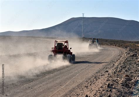 Fuerteventura Canary Islands North Africa Spain A Dune Buggy On The