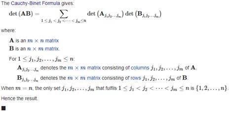 Linear Algebra Proof For Det A Det B Det AB From ProofWiki