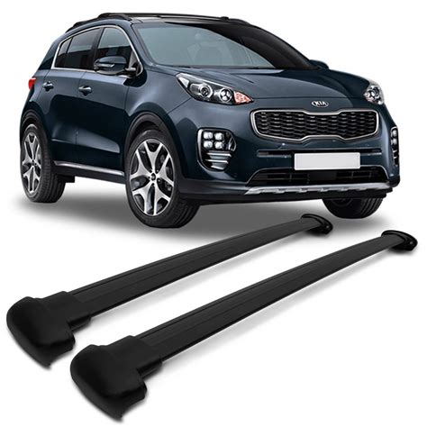 Rack De Teto Travessa Larga New Sportage 2017 2018 2019 Preto Suporta