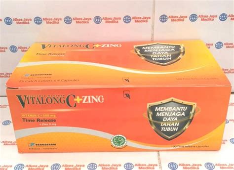 Vitalong C Zinc Box Isi 25 Strip 4 Kapsul Vitamin C Lazada Indonesia