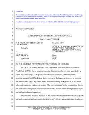 Motion To Suppress Evidence Template Complete With Ease AirSlate SignNow