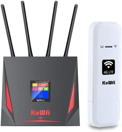 Ensemble De Produits KuWFi Modem WiFi USB 4G LTE Et Routeur Double