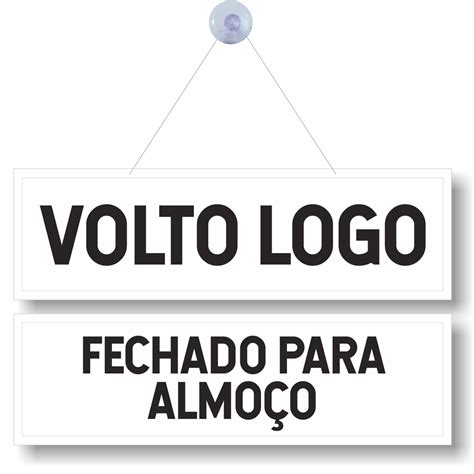 Placa Volto Logo E Fechado Para Almo O Cord O E Ventosa Shopee Brasil