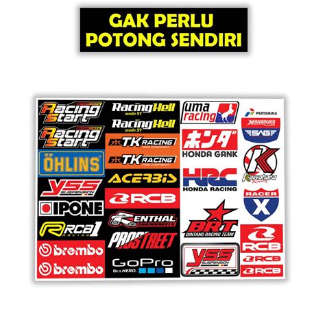 Jual Stiker Pack Sponsor Racing Stiker Motor Sticker Motor Stiker