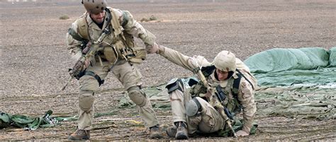 A US Air Force USAF Pararescueman Assigned To The 410th Air