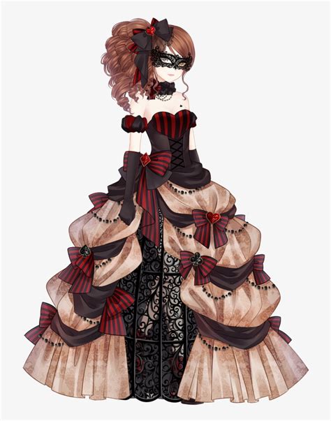 Masquerade - Anime Girl With Mask And Dress Transparent PNG - 800x1105 ...