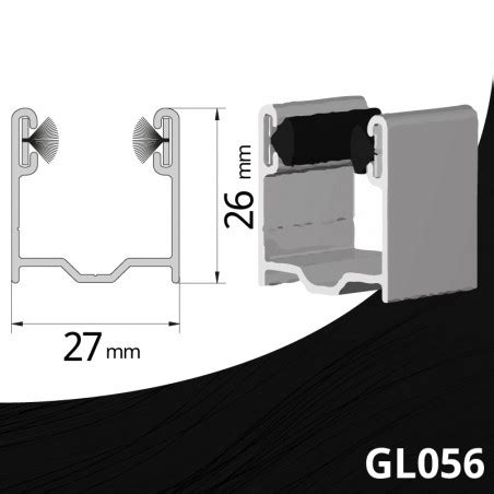 Coulisse Aluminium Volet Roulant Traditionnel GL056 26 X 27 X 26 Mm