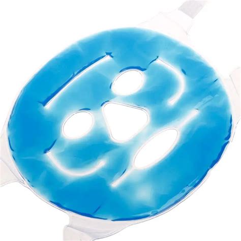 Pc Cold Gel Full Face Cooling Mask Ice Hot Compress Blue Fatigue Relief Relaxation Pad Reusable