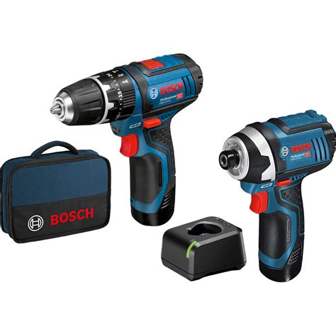 Bosch 12V Combi & Impact Driver Twin Pack 2 x 2.0Ah | Toolstation