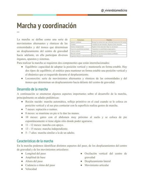 Marcha y coordinación Viviendo la medicina uDocz