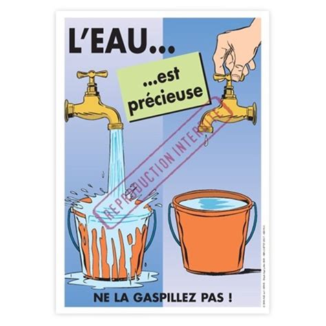 Affiche Sécurité Leau Est Précieuse Graphito Prévention