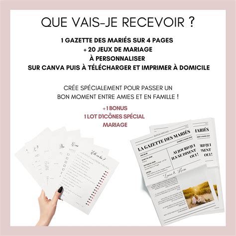 Gazette Des Mari S Et Jeux De Mariage Personnaliser Sur Canva