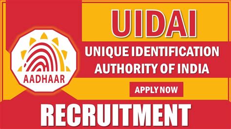 UIDAI Recruitment 2025 Check Post Names Vacancies Age Eligibility