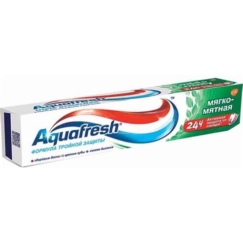 Зубная паста «Aquafresh» мягко-мятная 100 мл купить в Минске: недорого ...