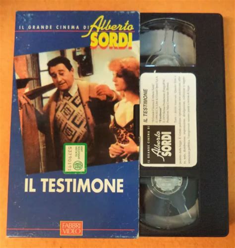 VHS FILM IL TESTIMONE Grande Cinema Alberto Sordi Noiret Preville F204