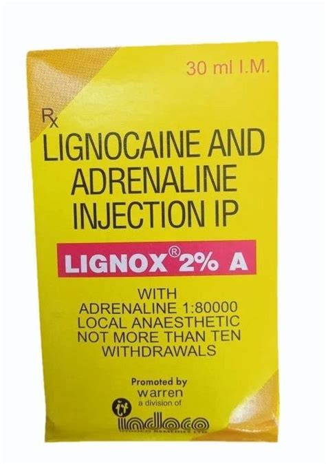 Lignocaine And Adrenaline Injection Ip Ml At Rs Vial In Varanasi