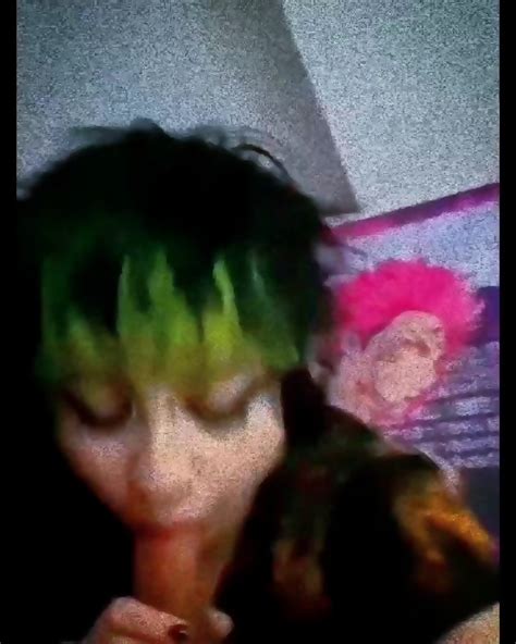 Amateur Green Hair Goth Sucking Cock