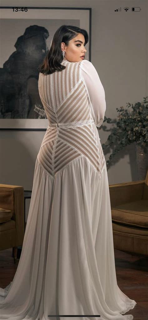 Vestido De Noiva Boho Chic Offwhite Nude Temos Plus Size