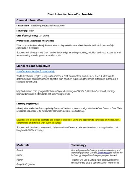 Teks Math Lesson Plans