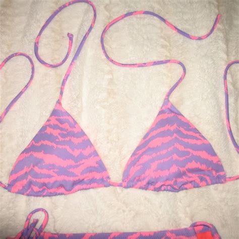 Victoria S Secret Swim Zebra Print String Bikini Poshmark