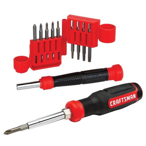 Craftsman 6 Piece Bi Material Handle Multi Bit Screwdriver Set In The