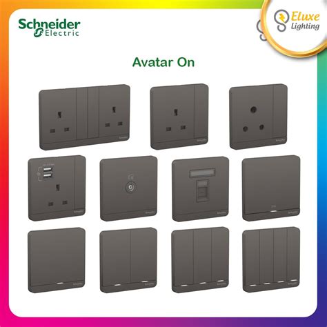 Schneider Avataron Series Dark Grey Switches Sockets Full Range