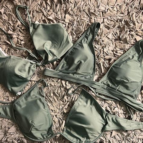 Green Bikini Top Lot These Boohoo Bikini Tops Are Depop