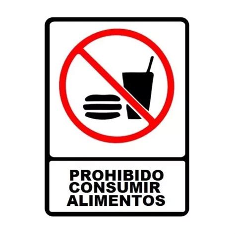 13 Señalamientos Prohibido Consumir Alimentos 20x30cm Envío gratis