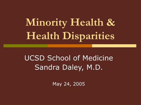 PPT - Minority Health & Health Disparities PowerPoint Presentation - ID ...