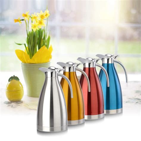 Walfront Stainless Steel Coffee Tea Pot Double Wall Vacuum Insulated Thermo Jug Hot Water Bottle