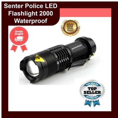 Jual Senter Police Swat Senter Led Flashlight Anti Air Best Quality Di