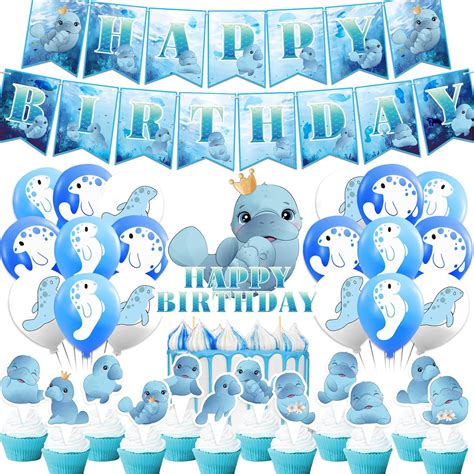 Manatee Party Decorations Manatee Animal Birthday Party Supplies