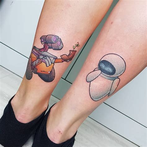 80 Disney Couple Tattoos That Prove Fairy Tales Are Real Wall E Tattoo