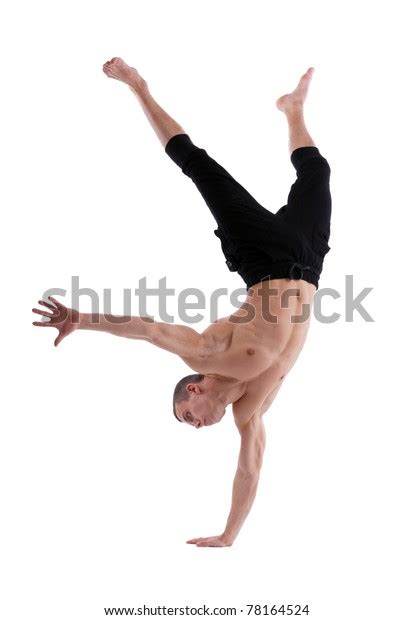 Athletic Man Posing Nude Stand On Stock Photo Shutterstock