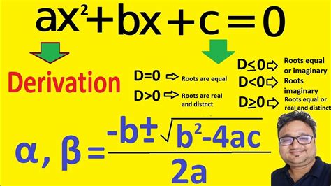 Quadratic Equations Class 10th Derivation Of Roots Alpha Beta