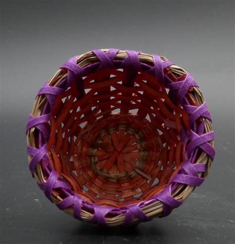 Wabanaki Art Amanda Ennis Maliseet Artist Purple Curl Basket – Home & Away Gallery