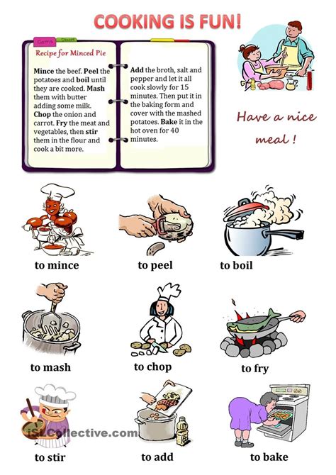 Cooking Verbs Verb Verb Worksheets Life Skills Lessons