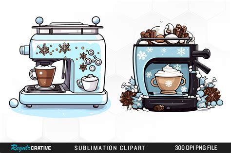 Watercolor Hot Cocoa Machine Clipart Png Graphic By Regulrcrative Creative Fabrica