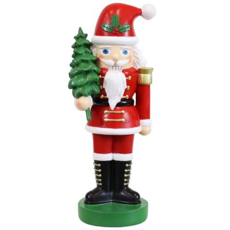 Sunnydaze Santa Claus With Tree Indoor Nutcracker Statue 1675 In 16