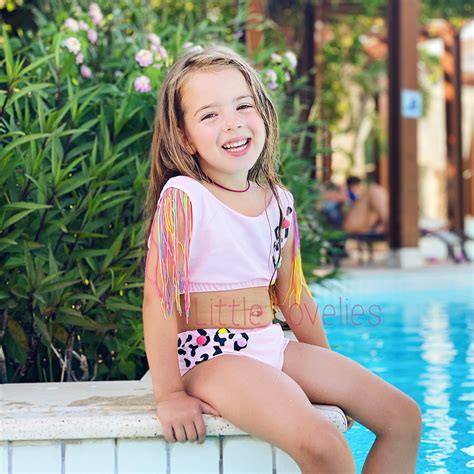 Leopard Print Badeanzug Mädchen Bikini Bikini oben Etsy