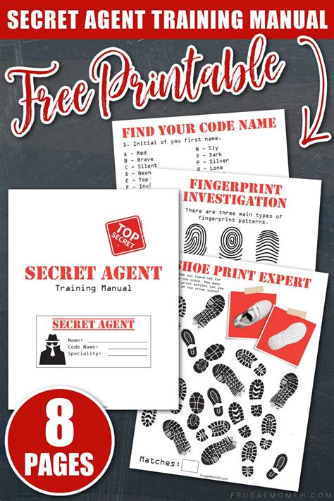 Free Printable Secret Agent Training Manual Frugal Mom Eh