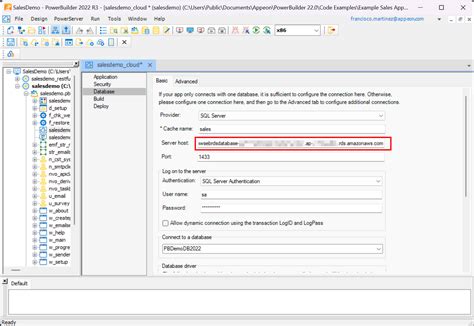 Configuring The Database PowerServer 2022 R3 Help