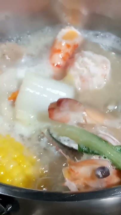 Cooking Shabu Shabu With Sea Food And Corn Youtube