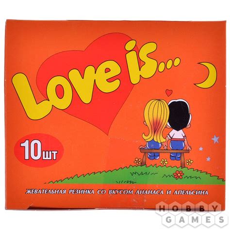 Жевательная резинка Love is: ананас и апельсин
